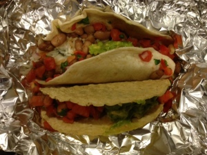 Chipotle tacos with new pinto beans